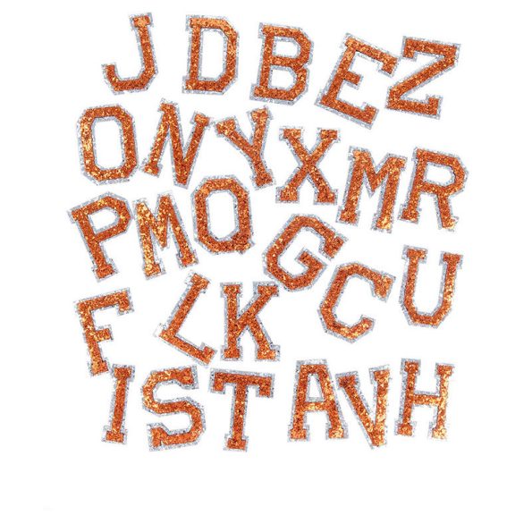 Custom Glitter Letter Patches Height 5cm Parches De Lentejuelas Iron On Letters Sequin Letter Patch