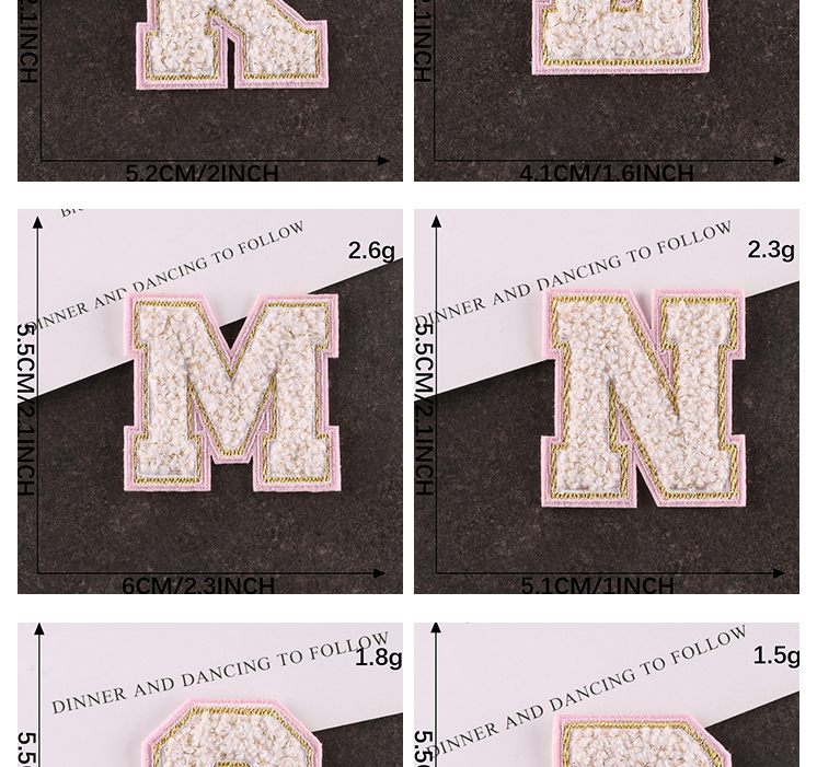 Pink Letters Towel Embroidered Iron On Sew On Patch Applique Diy Name Badge Alphabet Patches For Clothing Bag Accessories