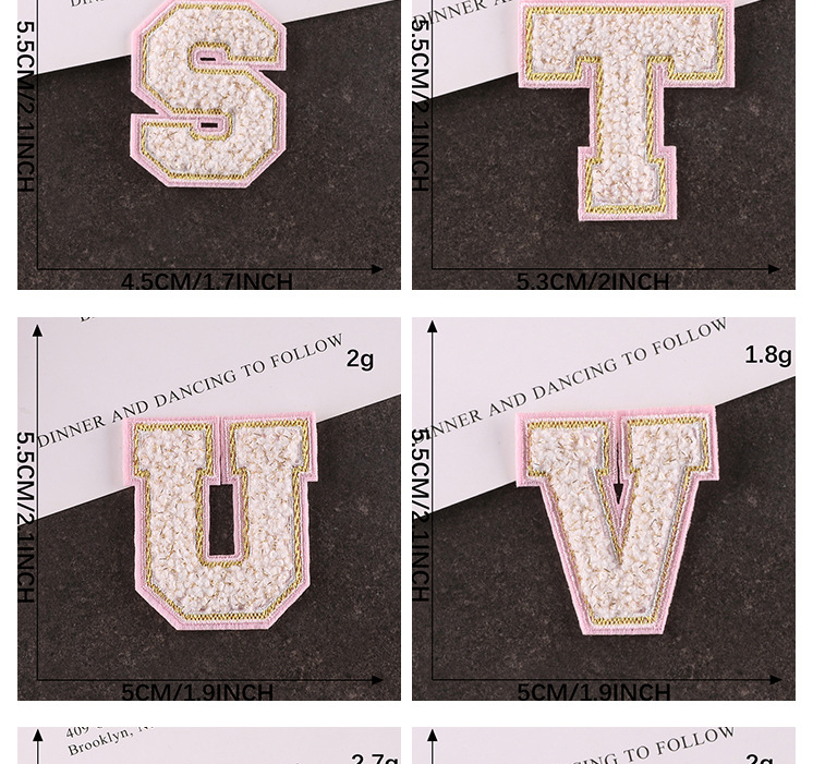 Pink Letters Towel Embroidered Iron On Sew On Patch Applique Diy Name Badge Alphabet Patches For Clothing Bag Accessories