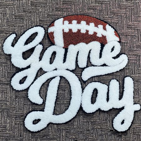 Custom Made Big Large American Football Letter Patch Game Day Football Chenille Patches