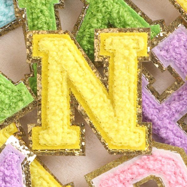 Height 5.5cm Wholesale Chenille Letters Iron On Patch Letter Patches