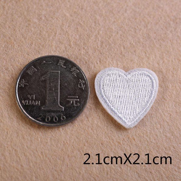 Free Sample Iron on Embroidery Heart Patches Heart Shape Iron On Heart Patches