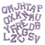 Glitter letter patches