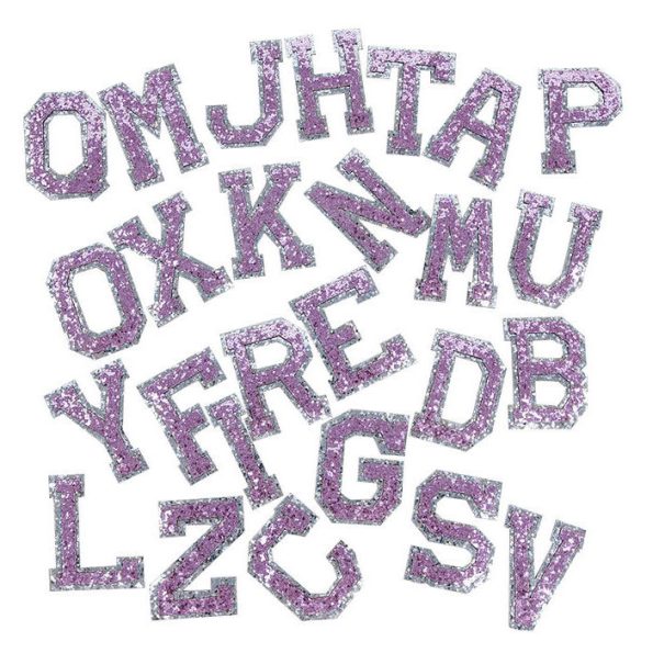 Custom Glitter Letter Patches Height 5cm Parches De Lentejuelas Iron On Letters Sequin Letter Patch