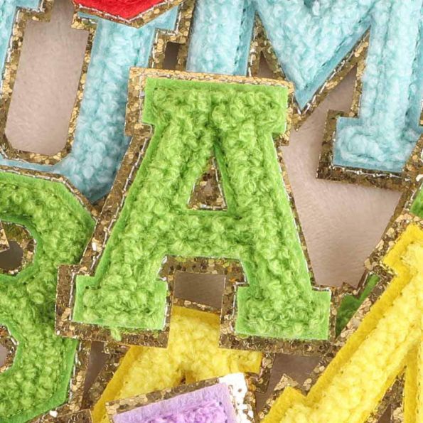 Height 5.5cm Wholesale Chenille Letters Iron On Patch Letter Patches