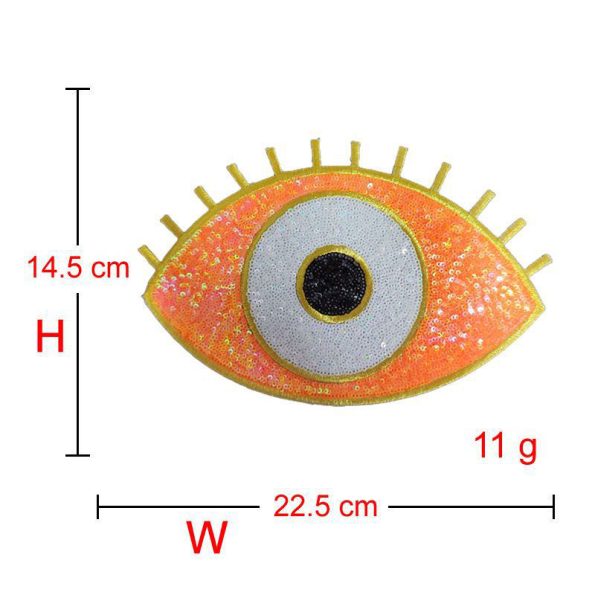 Multi Color Iron On Sequin Evil Eye Patch Embroidery Evil Eye Patch