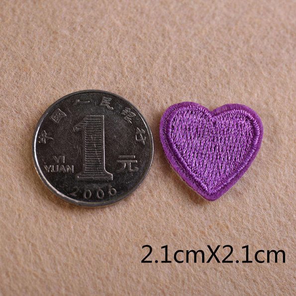 Free Sample Iron on Embroidery Heart Patches Heart Shape Iron On Heart Patches