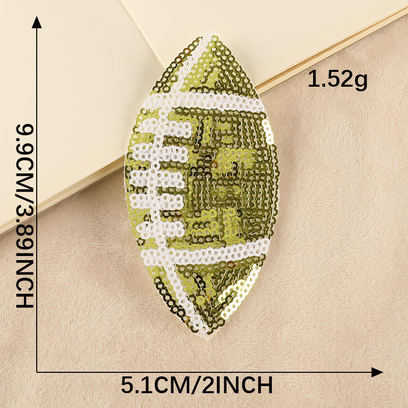 Hot Selling USA American Rugby Patch Sequin Iron On Sequin Rugby Patch