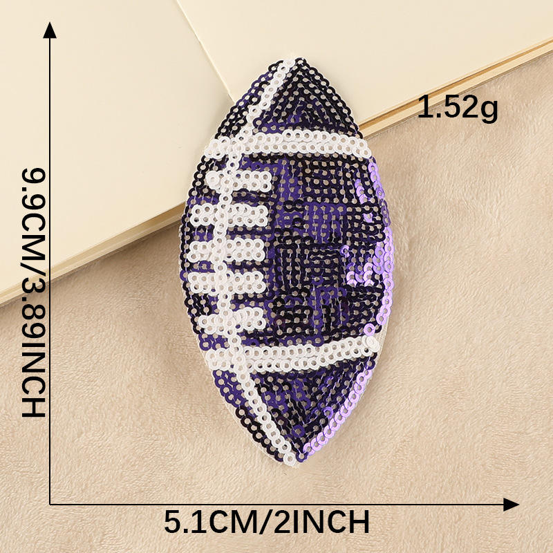 Hot Selling USA American Rugby Patch Sequin Iron On Sequin Rugby Patch