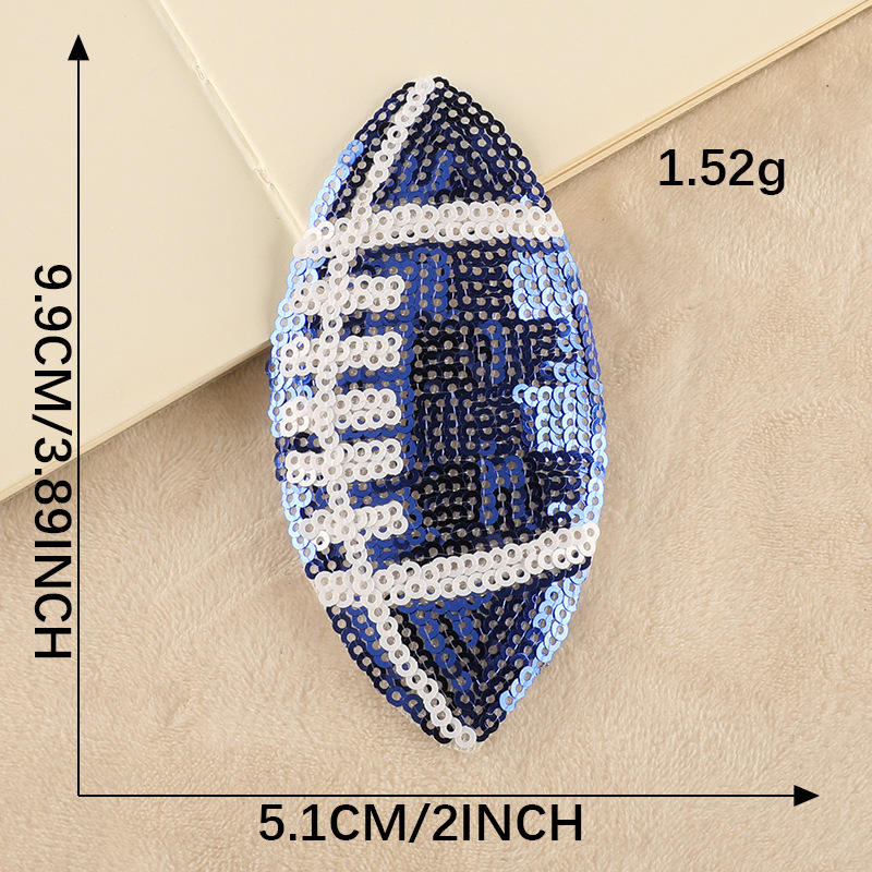 Hot Selling USA American Rugby Patch Sequin Iron On Sequin Rugby Patch