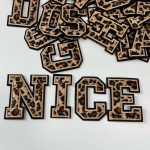 New-Brown-Embroidered-Letters-Iron-On-Patch-Applique-For-Clothing-Bags-T-shirt-Diy-Name-Badge