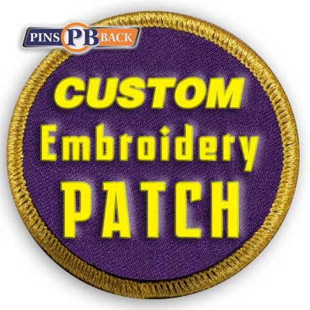 Custom Patch Wholesale Iron on Large Merrow Border Embroidered Patch Garment Uniform Accessories Embroidery Patches