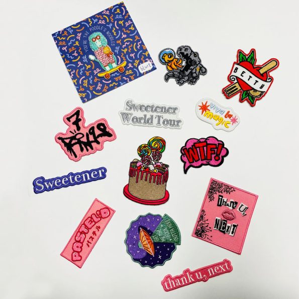 Custom Patch Wholesale Iron on Large Merrow Border Embroidered Patch Garment Uniform Accessories Embroidery Patches