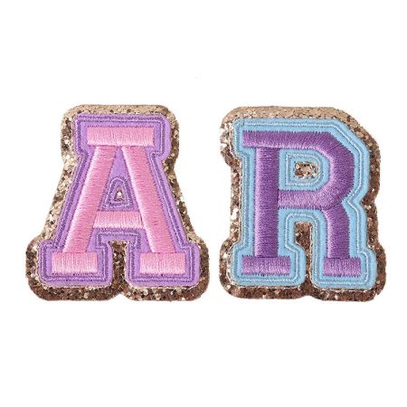 In Stock Height 5.5cm Iron On Letter Patches Embroidery Letter Patches