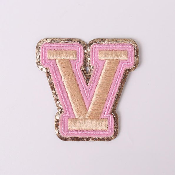 In Stock Height 5.5cm Iron On Letter Patches Embroidery Letter Patches