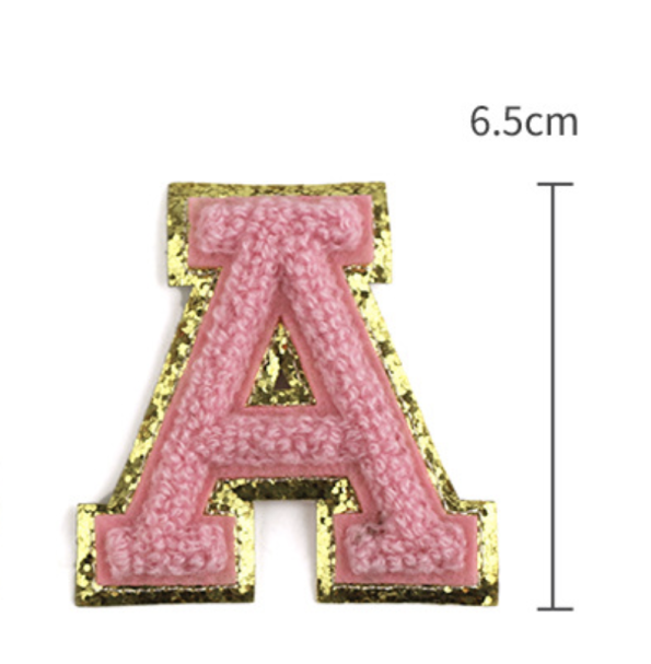 Multi Color Available 6.5cm Patch Chenille Letter Patches Parches De Chenilla Iron On Letters Patch