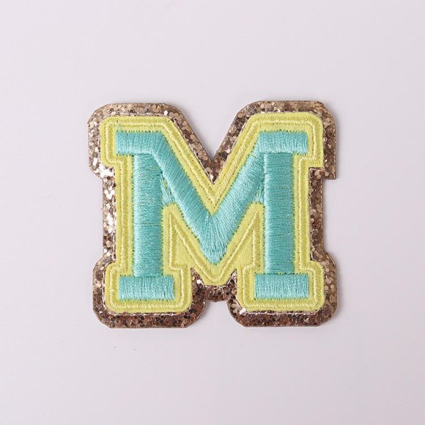 In Stock Height 5.5cm Iron On Letter Patches Embroidery Letter Patches