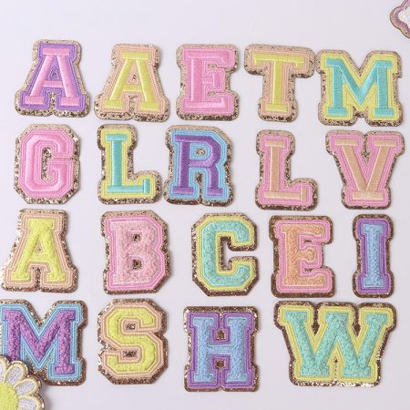 In Stock Height 5.5cm Iron On Letter Patches Embroidery Letter Patches