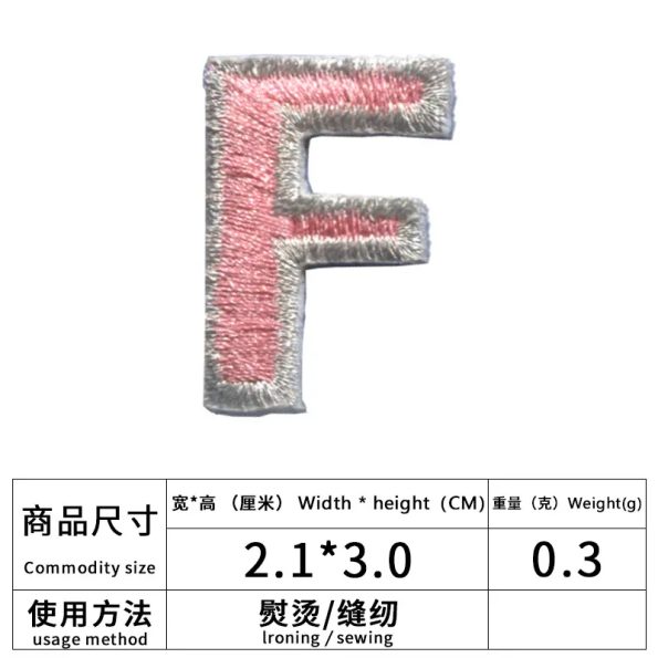 Free Sample Height 3cm Embroidery Letters Iron On Letter Patches For Hat