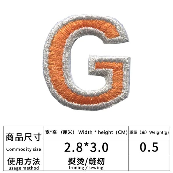 Free Sample Height 3cm Embroidery Letters Iron On Letter Patches For Hat