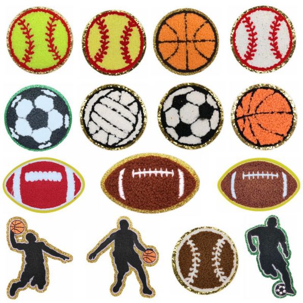 Amazon Best Selling Football Basketball Rugby Baseball Chenille Patches