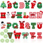 Christmas letter embroidery patches Christmas tree chenille patches