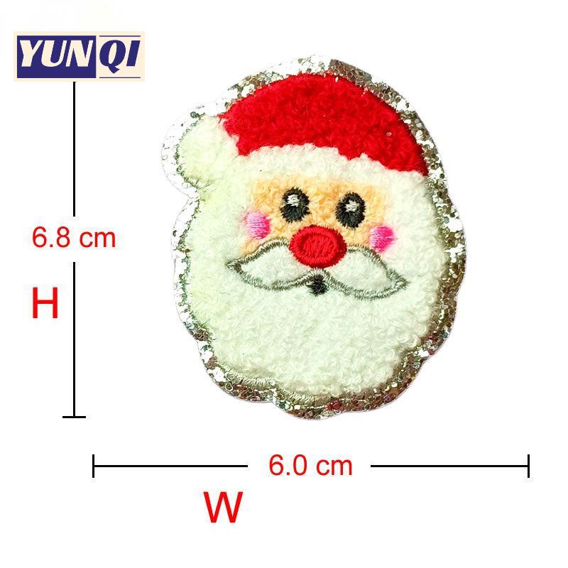 Embroidered patch chenille Grinch & Santa Claus & Gingerbread Man