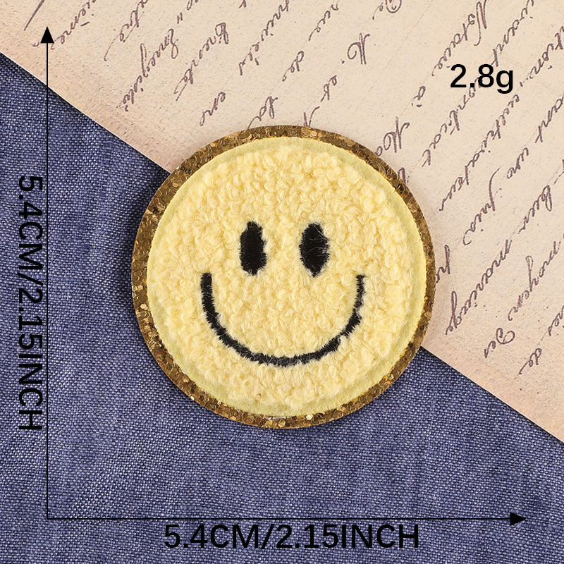 Golden Glitter Smiley Patch Amazon Best Selling