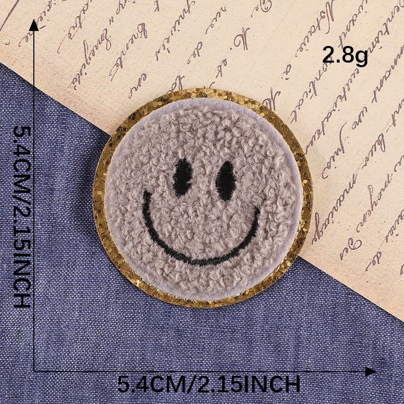 Golden Glitter Smiley Patch Amazon Best Selling