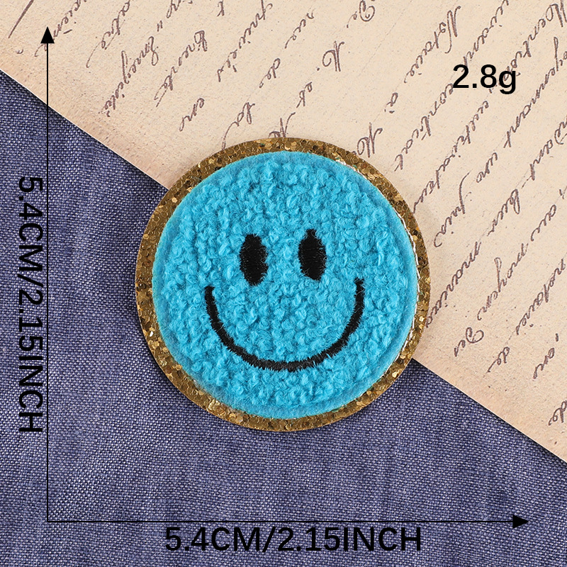 Golden Glitter Smiley Patch Amazon Best Selling