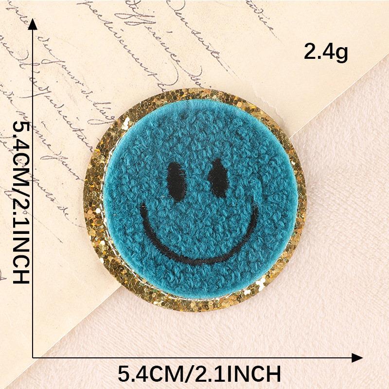 Golden Glitter Smiley Patch Amazon Best Selling