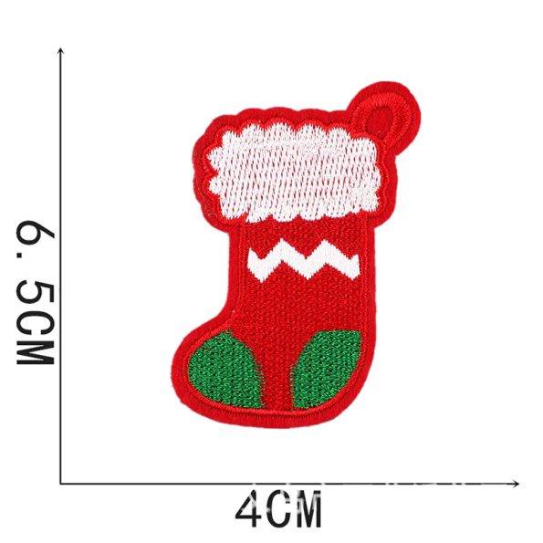 Christmas letter embroidery patches Christmas tree chenille patches