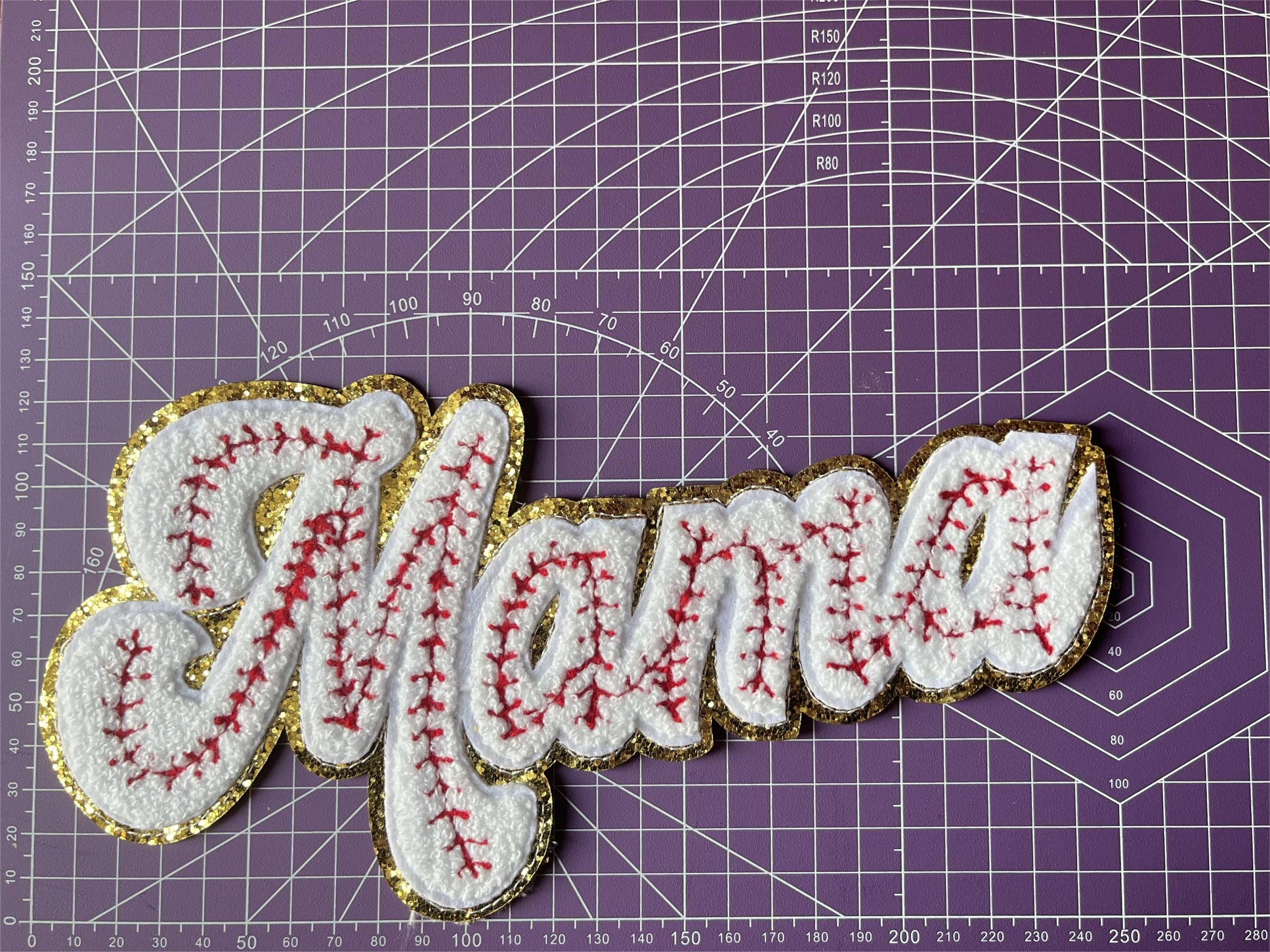 Mother's Day Embroidery Mom Patches Iron On Baseball MAMA Patches