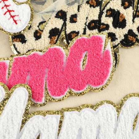 Mother's Day Embroidery Mom Patches Iron On Baseball MAMA Patches