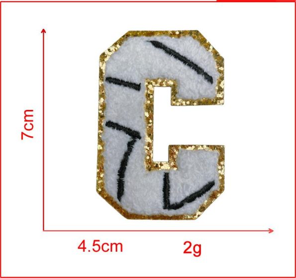 7cm spot volleyball letter patch