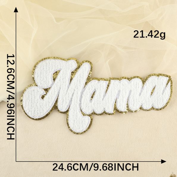 Mother's Day Embroidery Mom Patches Iron On Baseball MAMA Patches