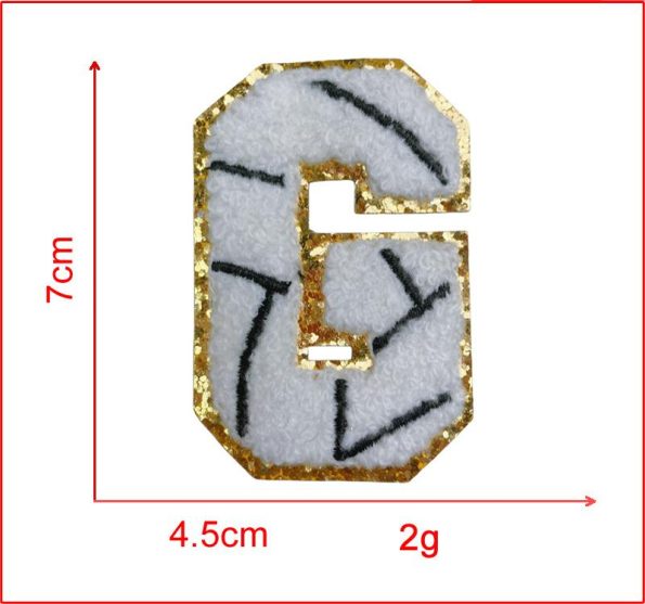 7cm spot volleyball letter patch