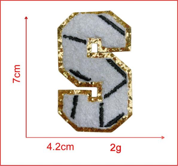 7cm spot volleyball letter patch