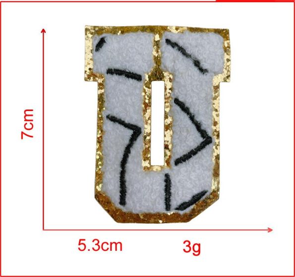 7cm spot volleyball letter patch