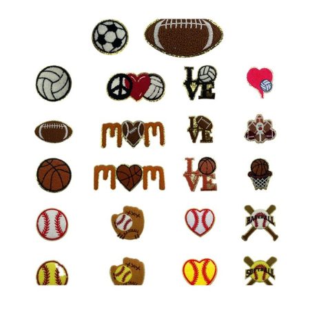 Goods Baseball Softball Volleyball Basketball Football Chenille Patches Ironing Patches