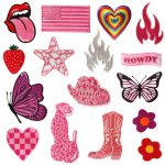 love butterfly embroidered truck hat patch