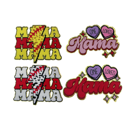 Softball Baseball MAMA Trio Chenille Patch