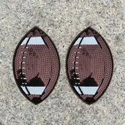 Sequin Brown Football Patch