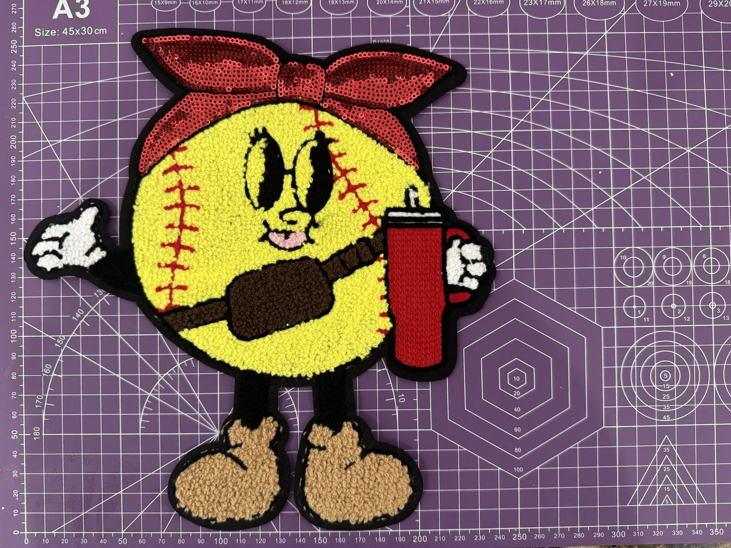 Softball&Baseball Chenille Patch