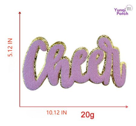 CHEER Chenille Iron On Patch Cheerleading Chenille Patch