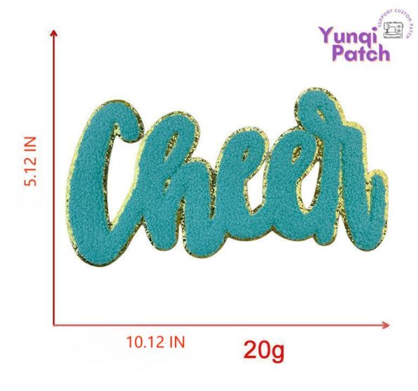 CHEER Chenille Iron On Patch Cheerleading Chenille Patch