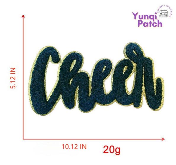 CHEER Chenille Iron On Patch Cheerleading Chenille Patch