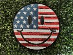 July 4th Sequin Smiley Face Patch