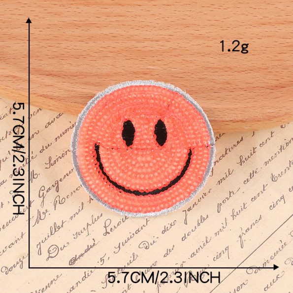 Sequin Smiley Patch 2.3"