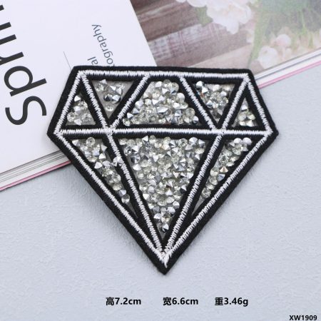 Diamond With Glitter Patch